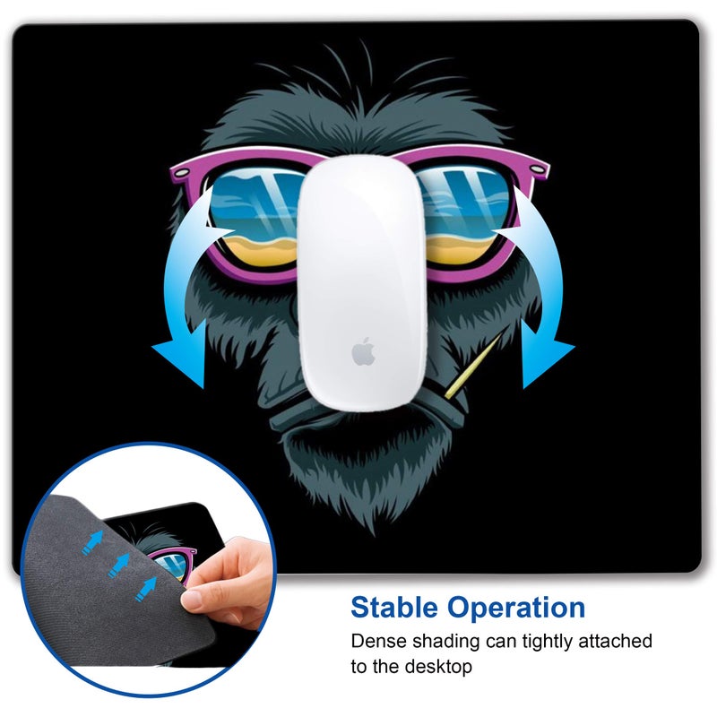 SHALYSONG Mouse pad, Computer Mousepad with Funny Gorilla Design, Non-Slip Rubber Mouse pad for Home and Office - Image 5